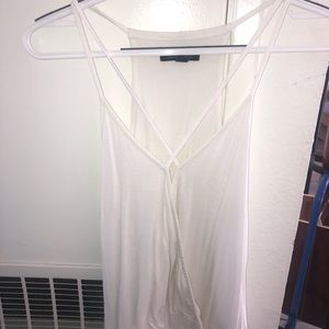 White criss cross tank
